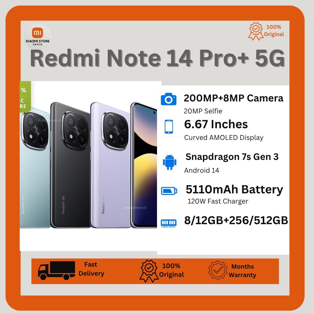 [Anniversary Sale] Xiaomi Redmi Note 14 Pro+ 5G 12GB+512GB 6.67" 120Hz Curved AMOLED Display 200MP Camera 5110mAh Battery Dual SIM IP68Water/Dust Resistant 120W Note 14 Pro Plus SmartPhone