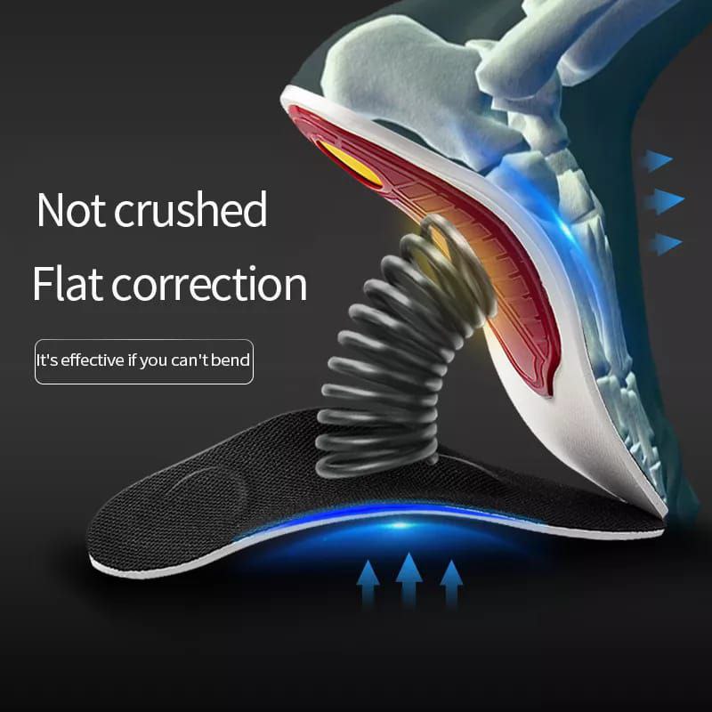 Orthopedic Insoles for Flat Feet – Breathable Shoe Inserts for Pressure Relief & Cushioning Support While Running, Arch Support Corrector for Men & Women (Cut to Fit S-M-L)