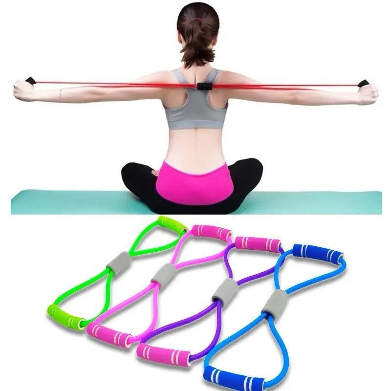 Resistance Bands with Foam Sport At Home Yoga Fitness Accessories Rubber Pull Rope Training and Exercise Gym Equipment for Women💥NON-BREAKERBLE NO ACCIDENT ROPE Good for being frexible✨