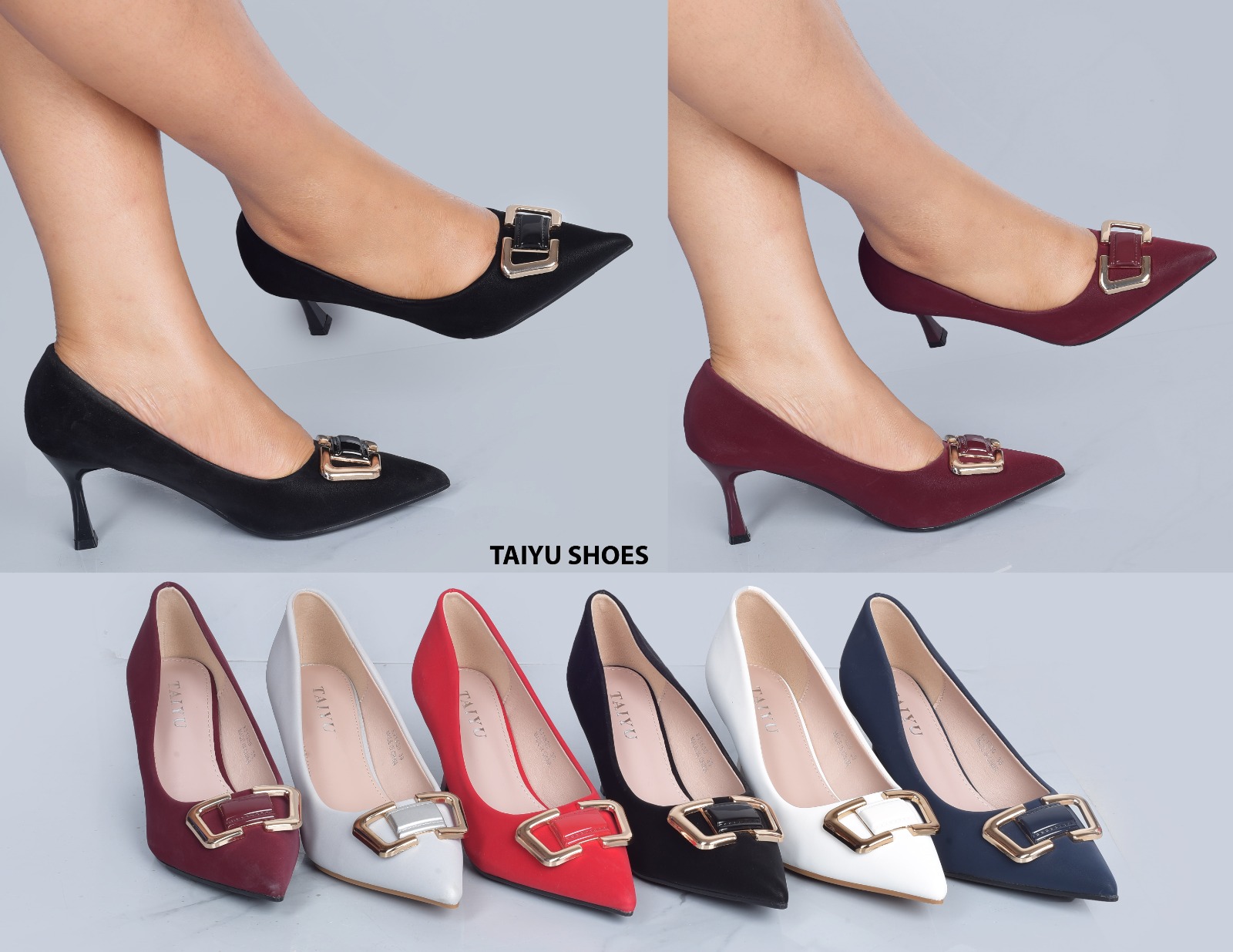 ⚡NEW ARRIVAL ⚡high quality ladies heels very cute and elegant style up your steps with these new heels  made with breathable material for durability colors  RED BLACK WHITE CREAM AND  sizes 37-42💯