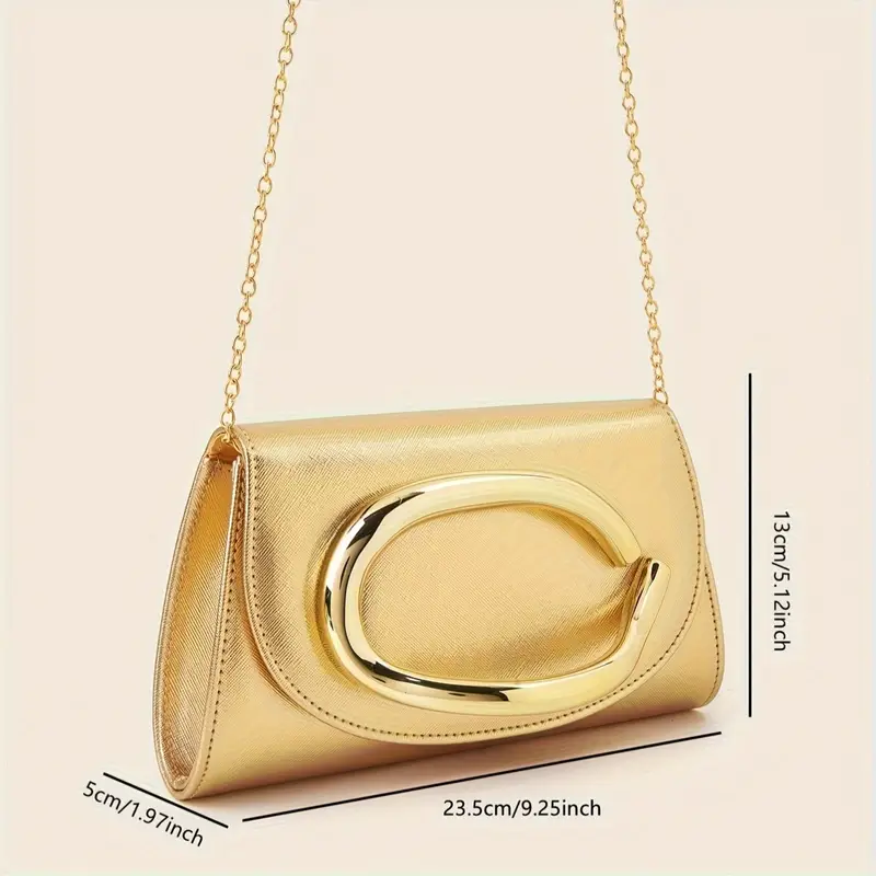 ✨ NEW ARRIVAL Luxury Elegant Gold Chain Box Clutch Bag for Women – Stylish Evening Shoulder Handbag for Parties, Weddings & Special Occasions | Trendy Mini Purse 💫