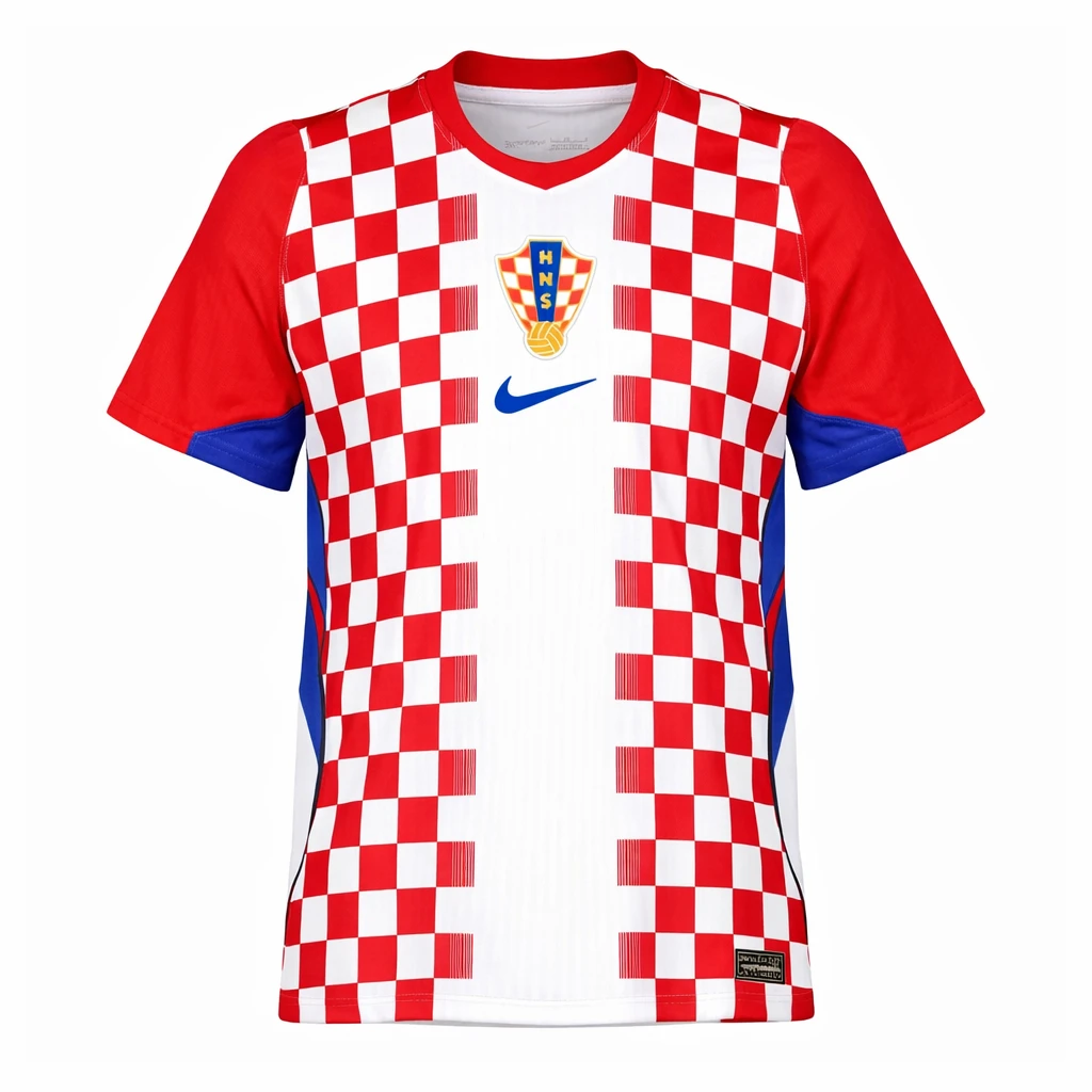❤️🤍 CHECKERED WARRIORS • WORLD CUP 2026 🇭🇷 Croatia Fan Jersey – Bold Football Kit ⚽ Breathable Athletic Wear 🔥 Premium Replica Edition