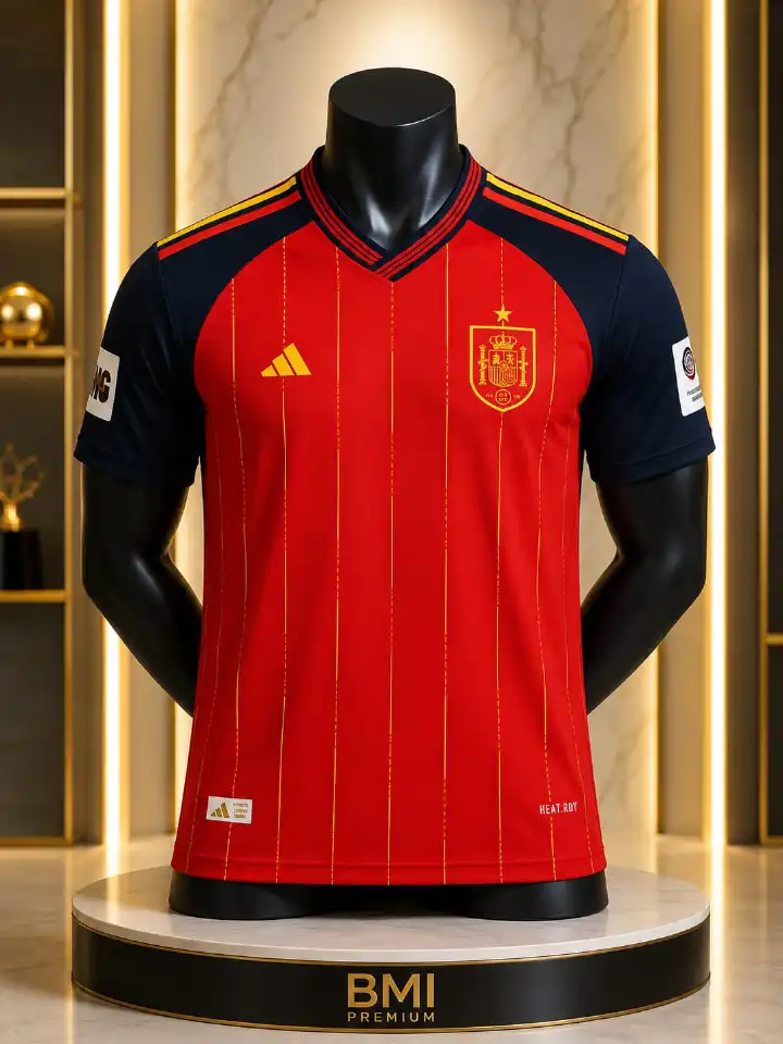❤️ ROYAL FURY • WORLD CUP 2026 🇪🇸 Spain Fan Jersey – Bold Red Football Kit ⚽ Breathable Sports Wear 🔥 Premium Replica Edition