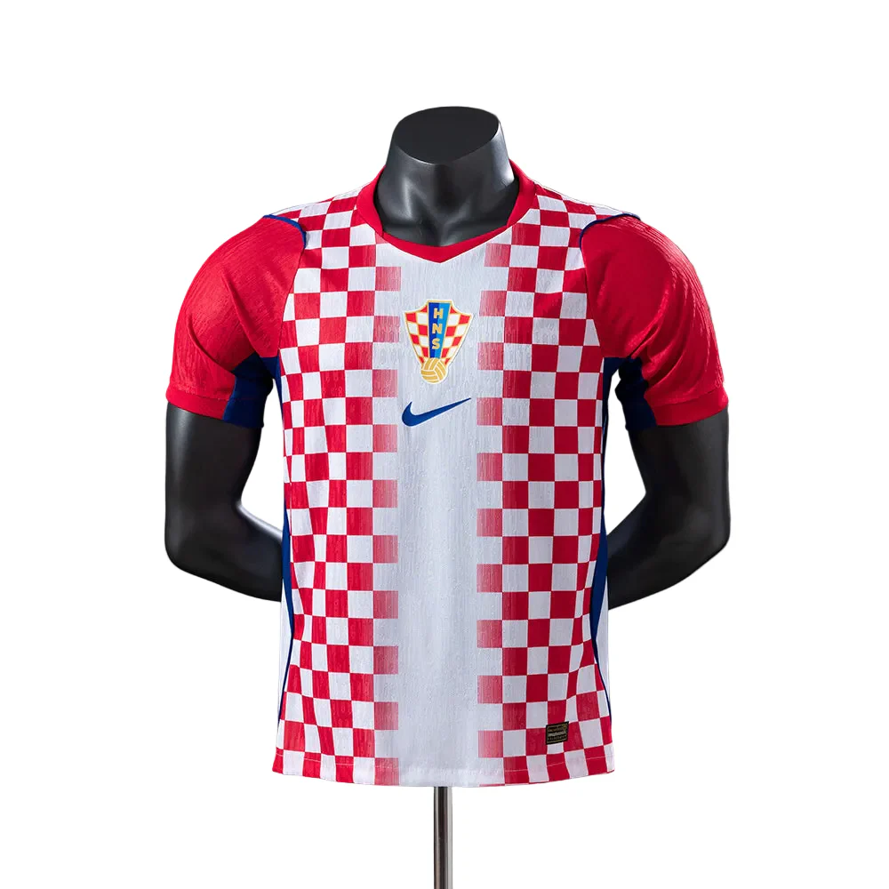 ❤️🤍 CHECKERED WARRIORS • WORLD CUP 2026 🇭🇷 Croatia Fan Jersey – Bold Football Kit ⚽ Breathable Athletic Wear 🔥 Premium Replica Edition