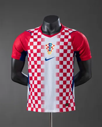 ❤️🤍 CHECKERED WARRIORS • WORLD CUP 2026 🇭🇷 Croatia Fan Jersey – Bold Football Kit ⚽ Breathable Athletic Wear 🔥 Premium Replica Edition