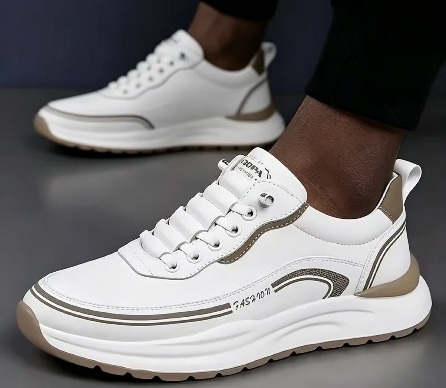 Men's Retro Dad Shoes – Breathable Agam Slip-on Casual Sneakers, Lightweight Soft Sole Anti-slip Walking Shoes for Daily Sports