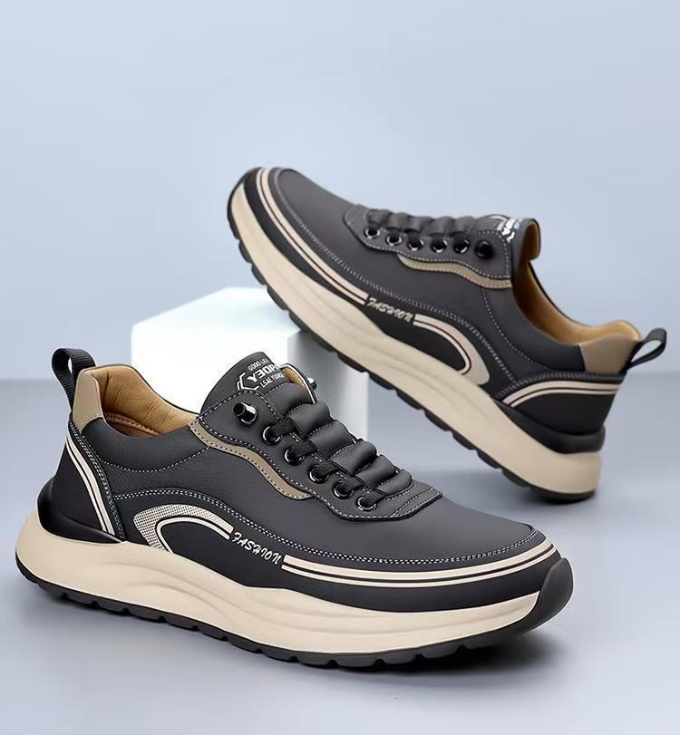 Men's Retro Dad Shoes – Breathable Agam Slip-on Casual Sneakers, Lightweight Soft Sole Anti-slip Walking Shoes for Daily Sports