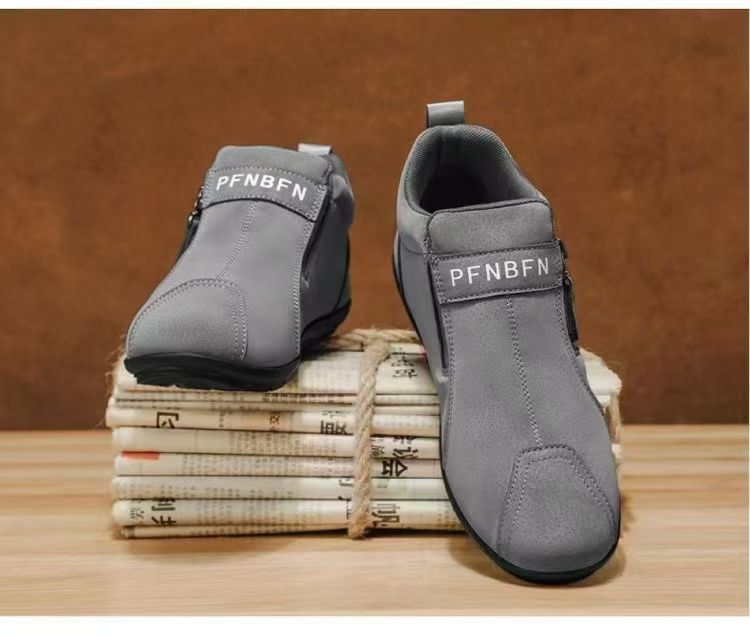 Men's Casual Slip-on Sneakers – PU Leather Fashion Sports Shoes for Daily Walking, Soft Sole Non-slip, Round Toe Pull-on Design
