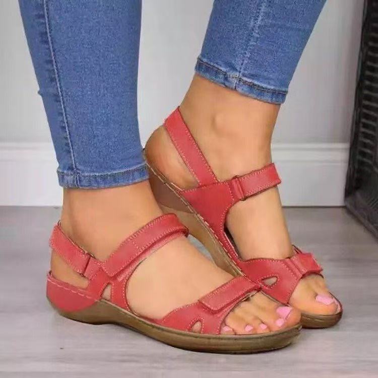 Women Denim Blue Wedge Sandals, Ankle Strap Open Toe Platform Heel Sandals, Lightweight Summer Casual Shoes for Daily Wear