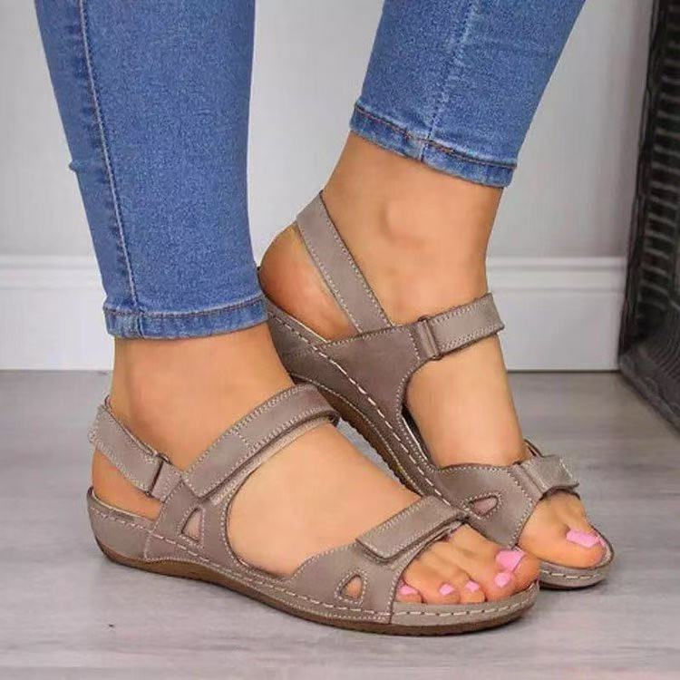Women Denim Blue Wedge Sandals, Ankle Strap Open Toe Platform Heel Sandals, Lightweight Summer Casual Shoes for Daily Wear