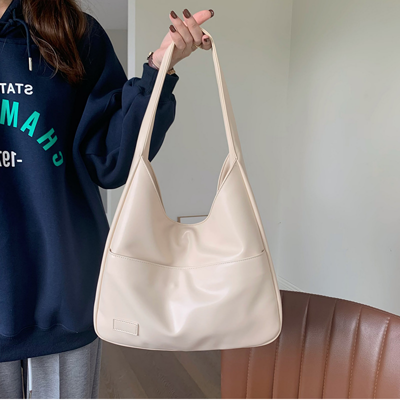 Durable Large Capacity Brown Tote Bag Women's Soft PU Leather Shoulder Handbag for Kenya