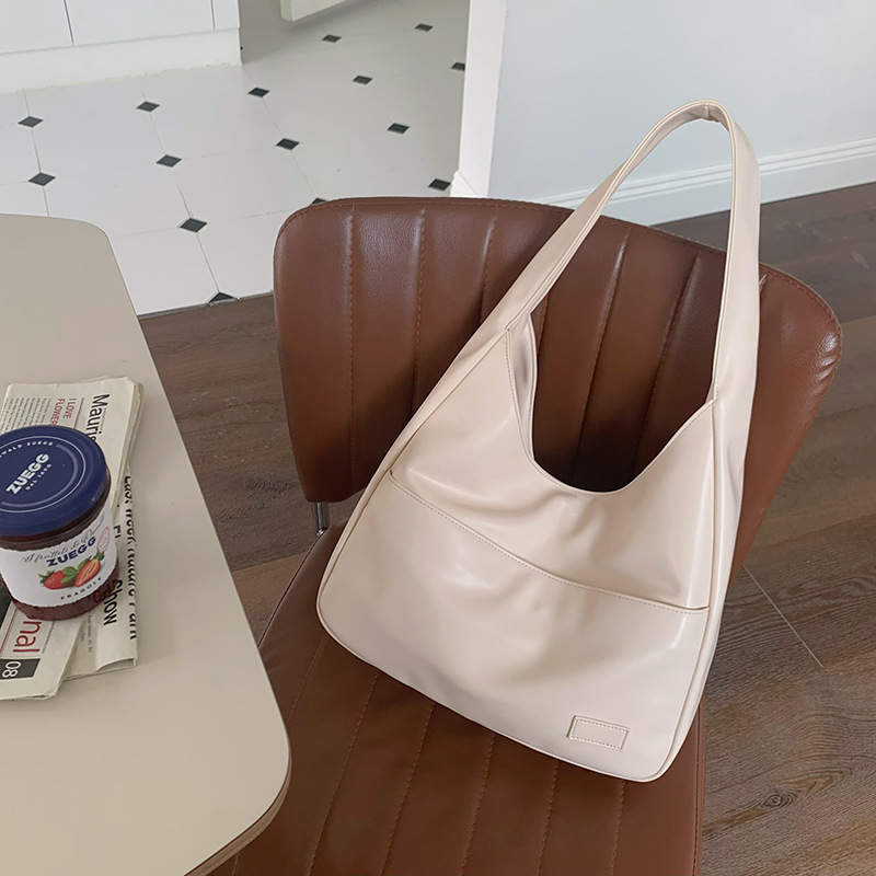 Durable Large Capacity Brown Tote Bag Women's Soft PU Leather Shoulder Handbag for Kenya