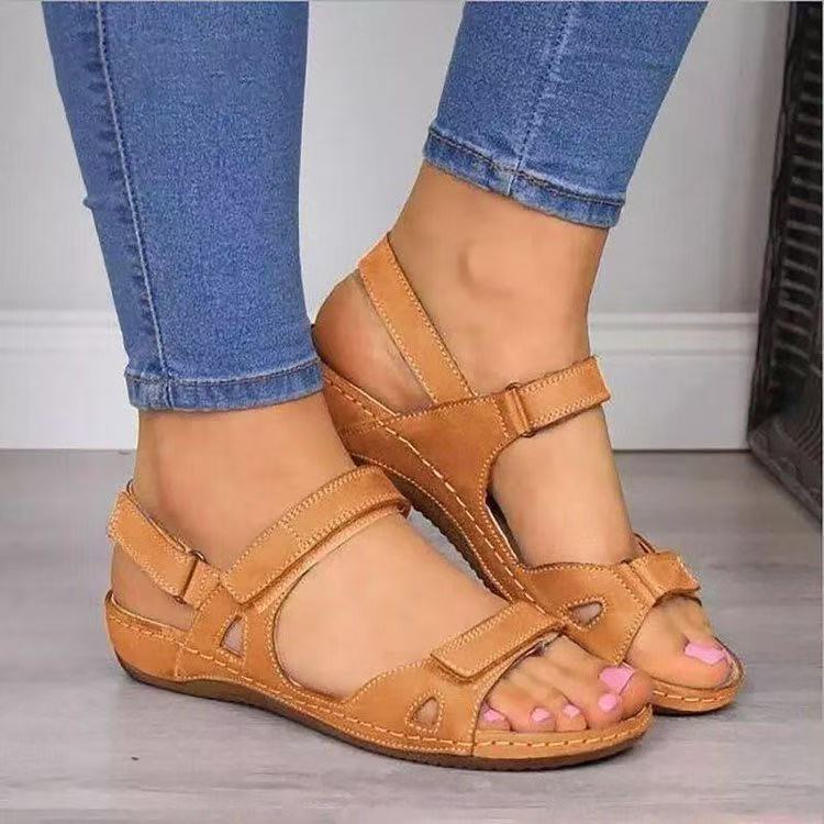 Women Denim Blue Wedge Sandals, Ankle Strap Open Toe Platform Heel Sandals, Lightweight Summer Casual Shoes for Daily Wear