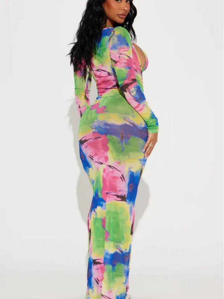 Printed Long Sleeve Cover Up Bikini Female Swimsuit Women Swimwear Three-pieces Bikini set Bather Bathing Suit Swim