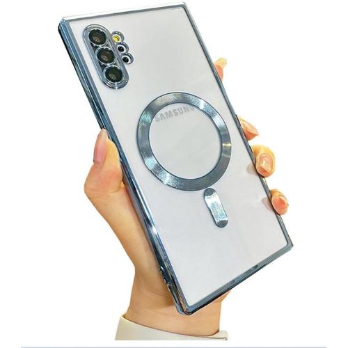 Samsung Galaxy Note 10 Plus Transparent Magsafe Cover With Electroplated Edges , Unique And Stylish Military Shockproof Phone Case Protective Cover