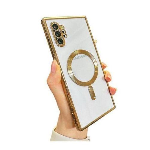 Samsung Galaxy Note 10 Plus Transparent Magsafe Cover With Electroplated Edges , Unique And Stylish Military Shockproof Phone Case Protective Cover