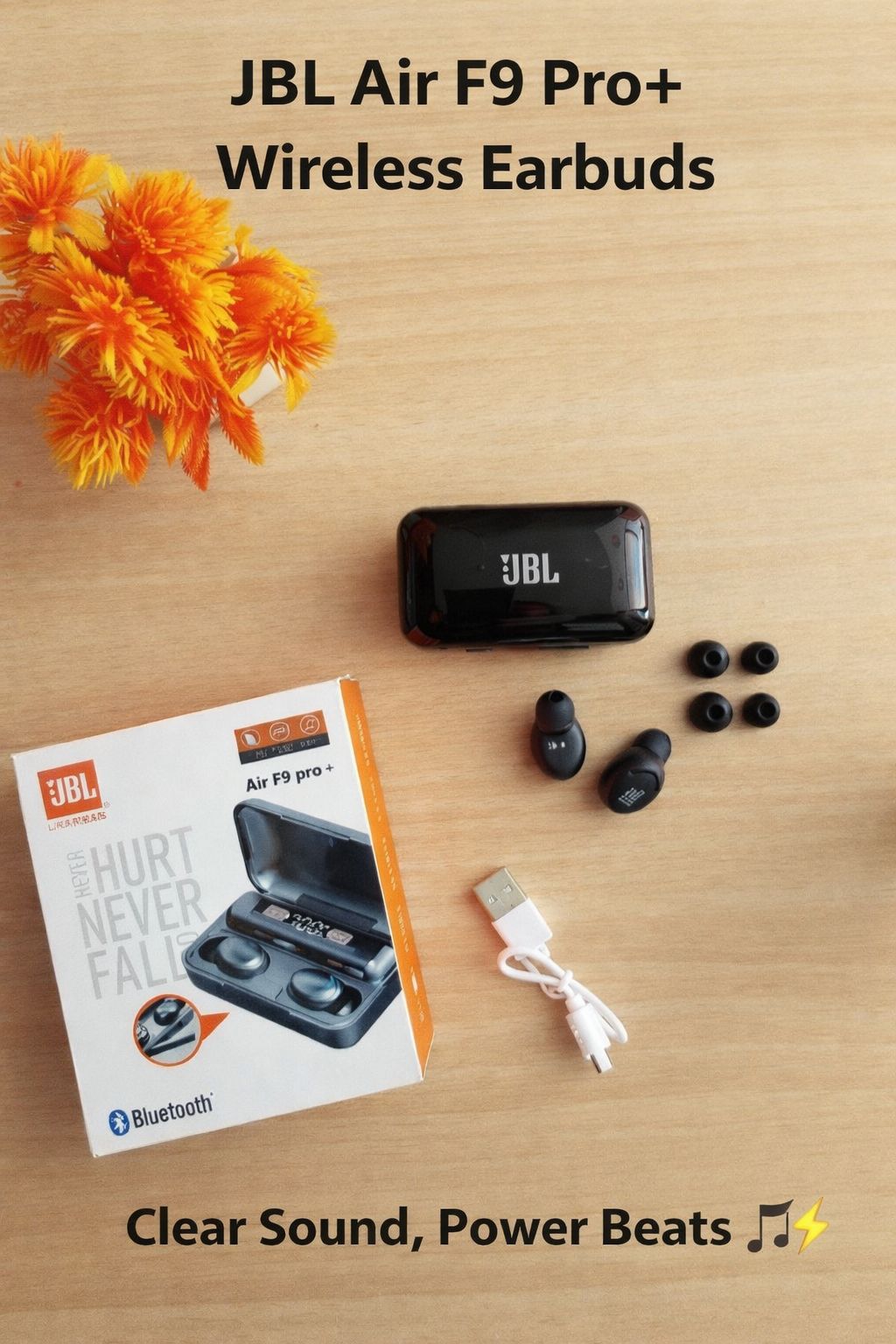 🎵Jbl Air F9 Pro + Ear Buds Wireless Airpods, Bluetooth 5.3 Headphones In Ear, Bluetooth Earphones with Built-in Microphone, Wireless Ear Buds, Bluetooth Earbuds with Mic, Charging🎼provides instant p