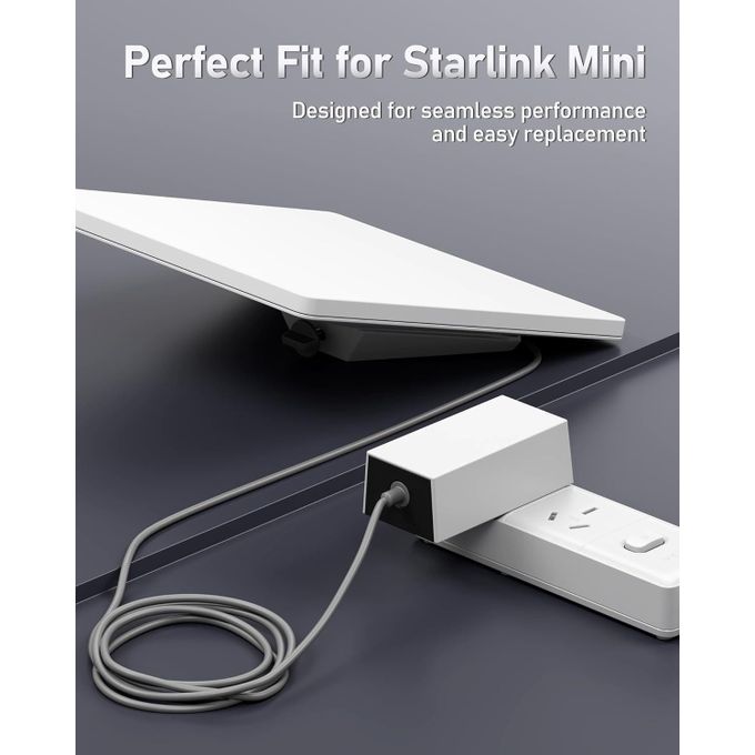 Starlink Mini Power Supply Adapter , 30V 2A 60W AC / DC Charger Wall Plug , Fast Charging , Official Alternative Power Solution , Compatible with StarlinkMini DC to DC Power Cable