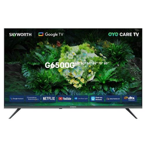 Skyworth 43' inch 4k Frameless Smart GOOGLE TV Android Bluetooth Enabled Netflix Youtube I-cast Prime Video Google Play Assistant Television CHROME CAST + WALL MOUNT AND TV GUARD