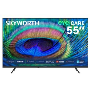 Skyworth 55 inches 55Q6500G 4K UHD QLED TV Television Smart Ok Google TV Netflix,Youtube,Prime Video,Bluetooth ENABLED Wi-Fi Enabled,Chrome i-cast Screen+TV GUARD AND WALL BRACKET-1YEAR WARRANTY