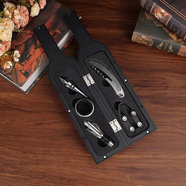 5 pcs Bottle Shaped Wine Opener Gift Wine Bottle Corkscrew set Available