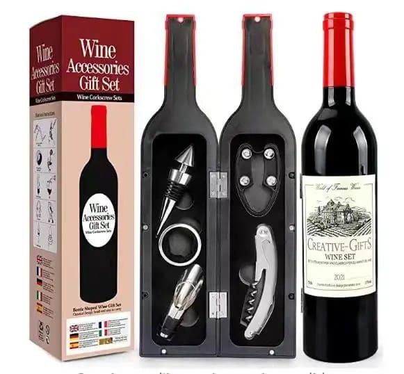 5 pcs Bottle Shaped Wine Opener Gift Wine Bottle Corkscrew set Available