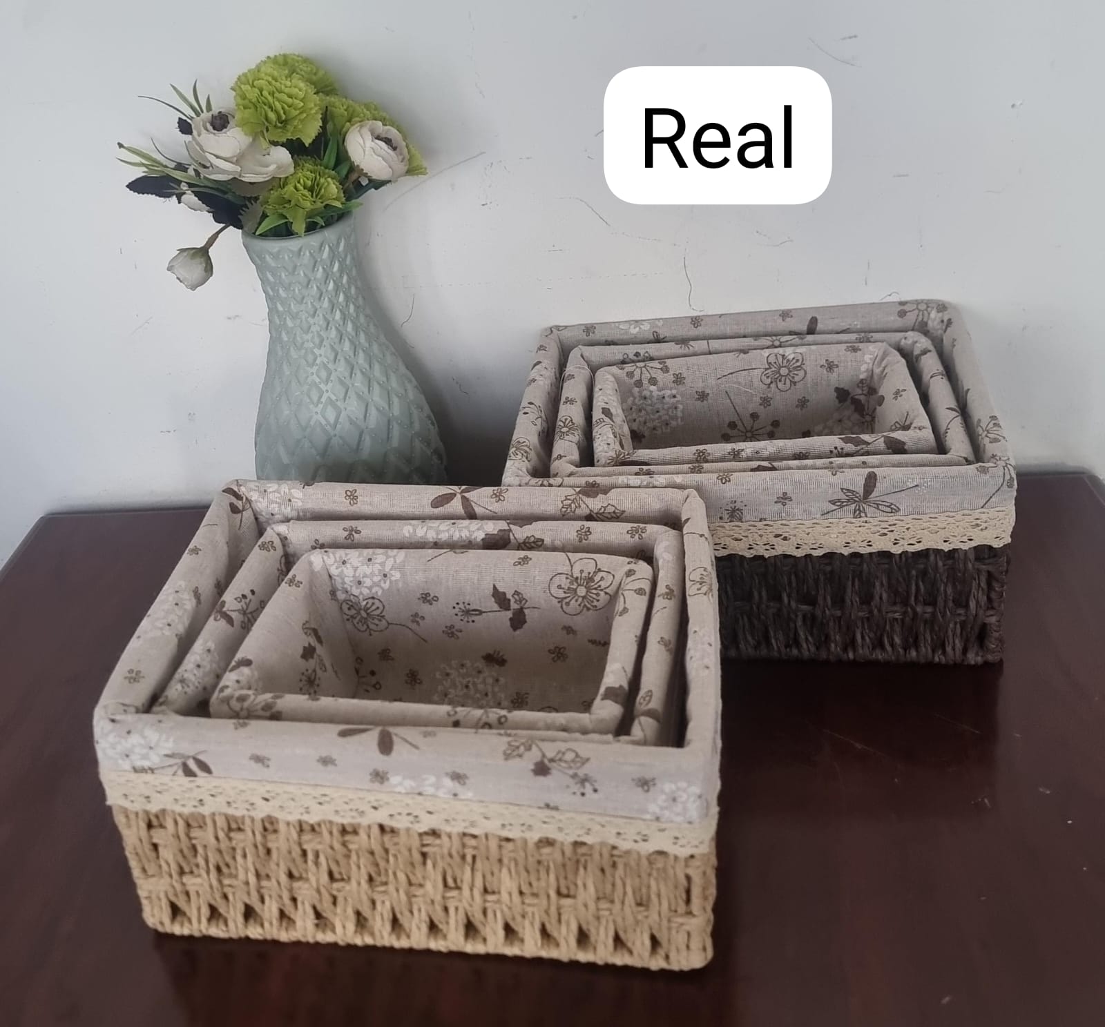 3-in-1 Weaved Basket Organizer – Multi-Purpose Storage Basket