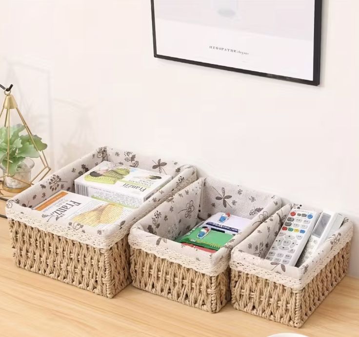 3-in-1 Weaved Basket Organizer – Multi-Purpose Storage Basket