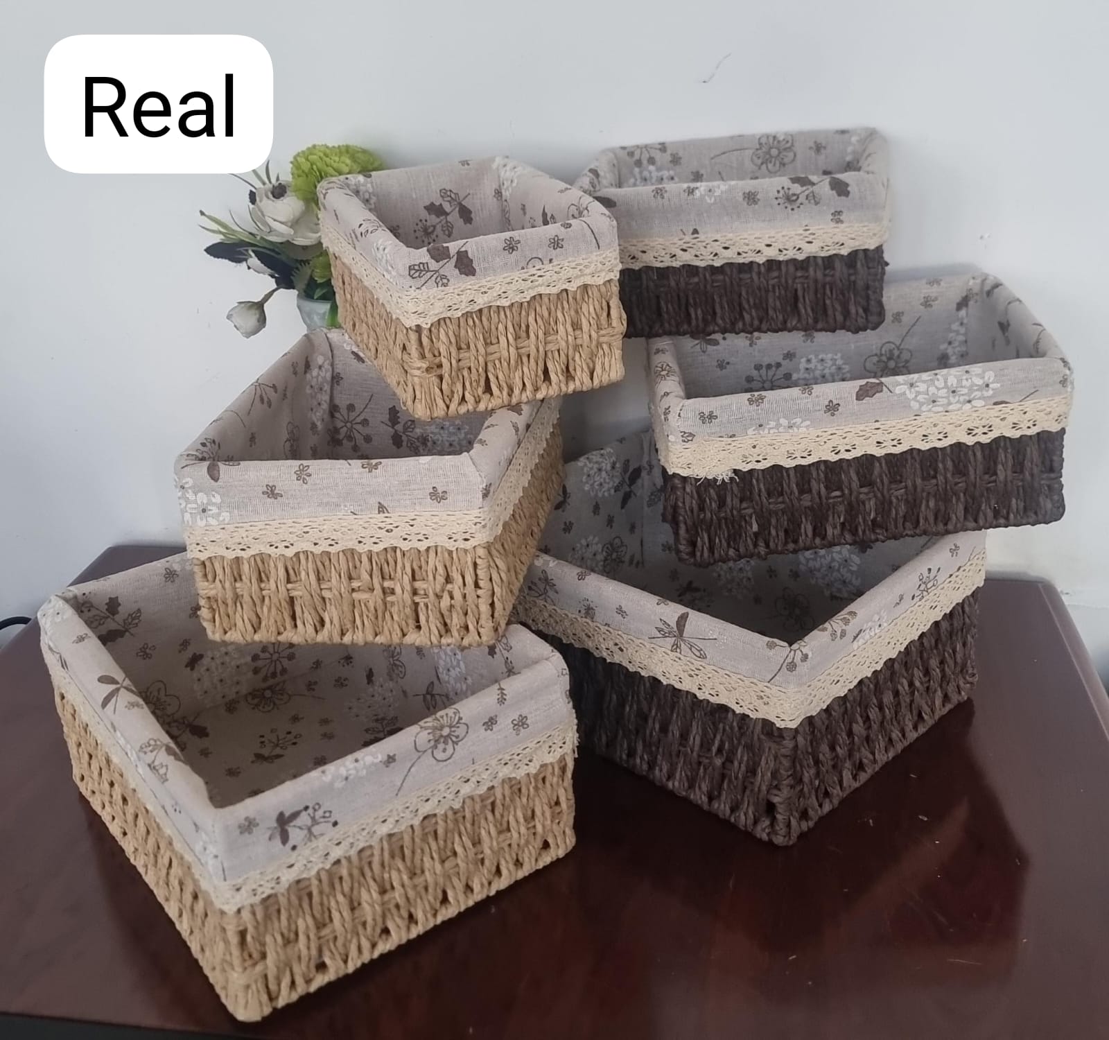 3-in-1 Weaved Basket Organizer – Multi-Purpose Storage Basket