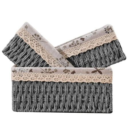 3-in-1 Weaved Basket Organizer – Multi-Purpose Storage Basket