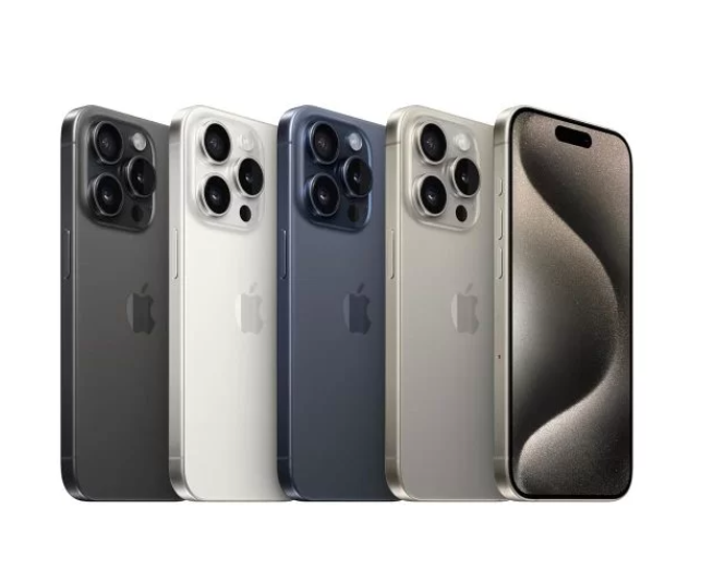 iPhone 15 Pro – Titanium Power. Pro Performance.Display: 6.1″ Super Retina XDR OLED, 120Hz ProMotion