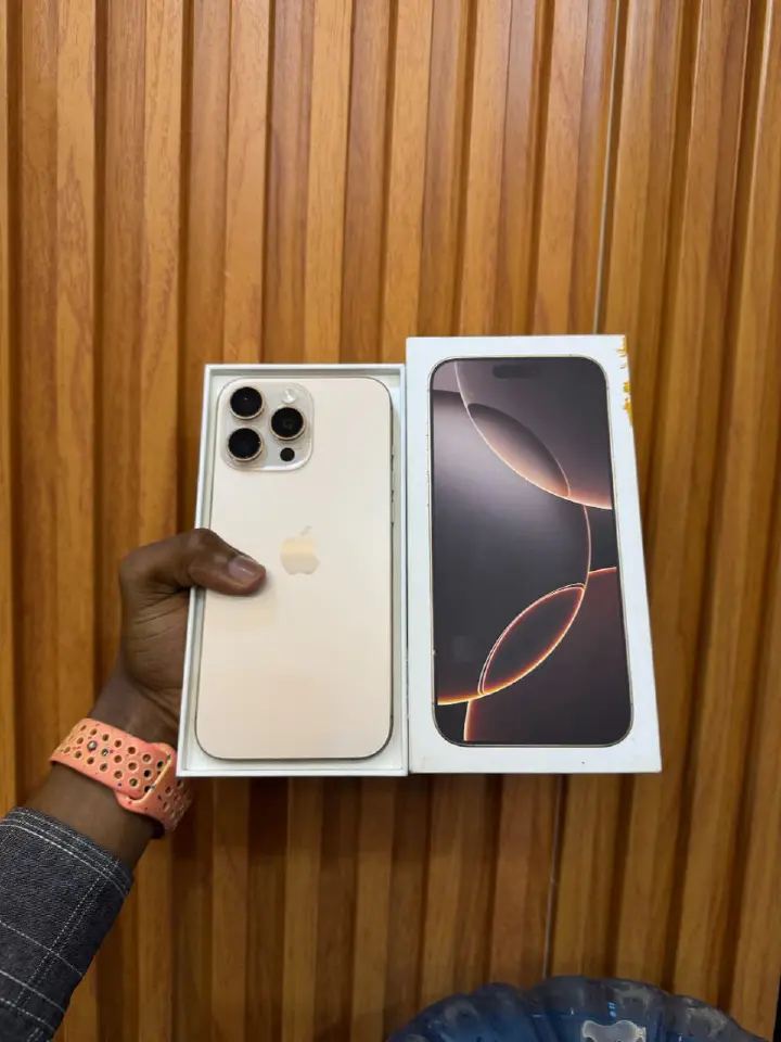 iPhone 16 Pro Max Display: 6.9" Super Retina XDR OLED, 120Hz ProMotion with Chipset: Apple A18 Pro  Camera: 48MP main + 48MP ultrawide + 12MP 5× telephoto + LiDAR