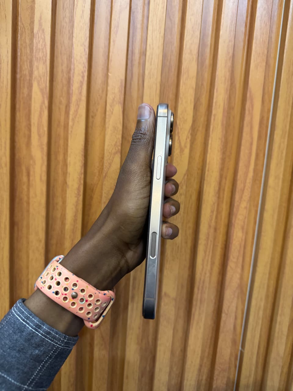 iPhone 16 Pro Max Display: 6.9" Super Retina XDR OLED, 120Hz ProMotion with Chipset: Apple A18 Pro  Camera: 48MP main + 48MP ultrawide + 12MP 5× telephoto + LiDAR