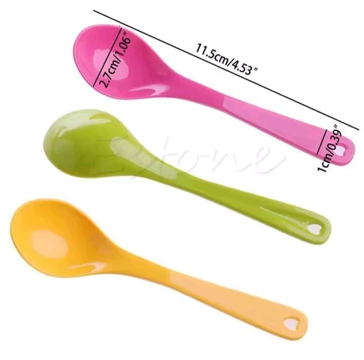Baby Spoons Portable Coloured  BPA Free Plastic Assorted Colors Lightweight Infant Feeding Utensils Easy Grip Toddler Self Feeding Travel Safe Dishwasher Safe Food Grade Material Non Toxic Weaning