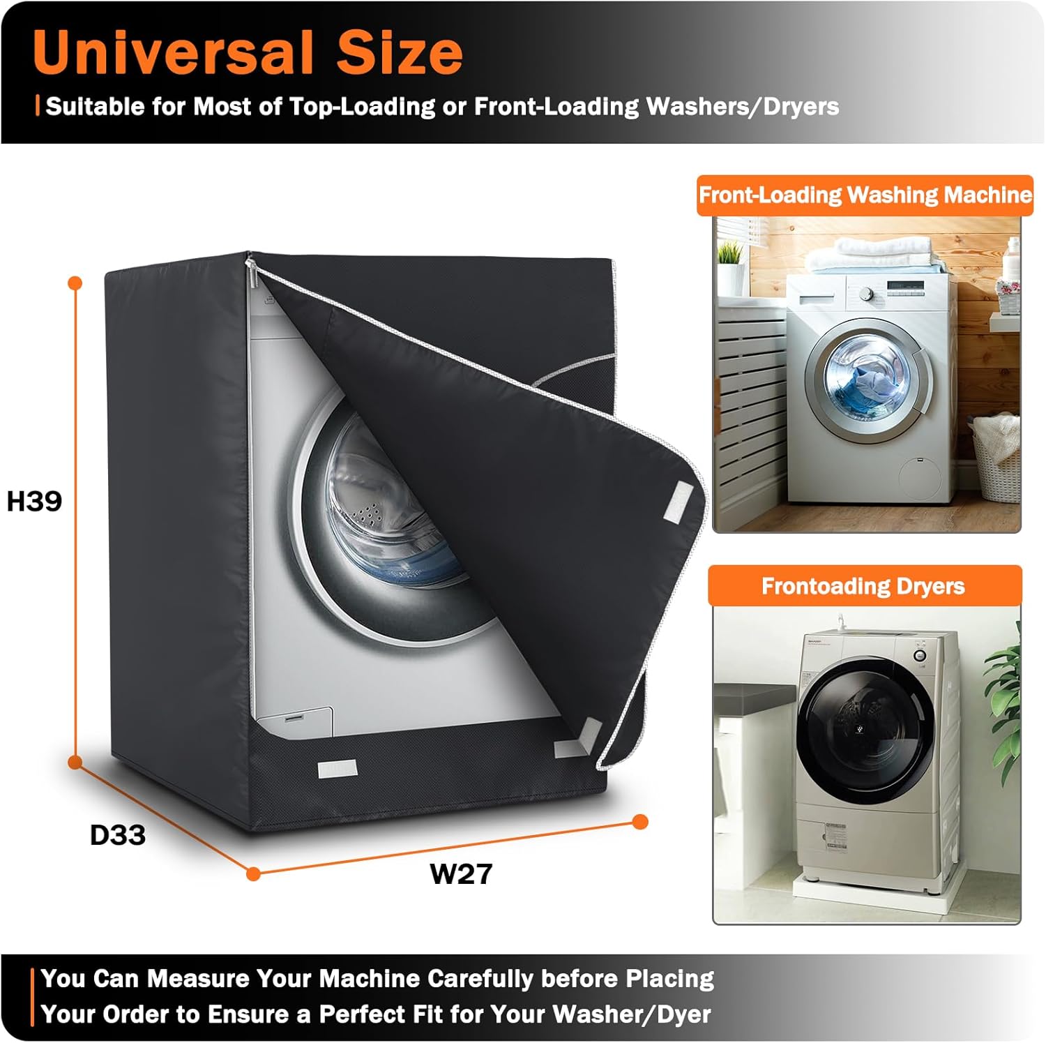 Washing Machine Cover Orgprotect your washing machine investment with this premium cover organizer, perfectly sized at 80x60x45cm to fit standard 12kg front-load or top-load models
