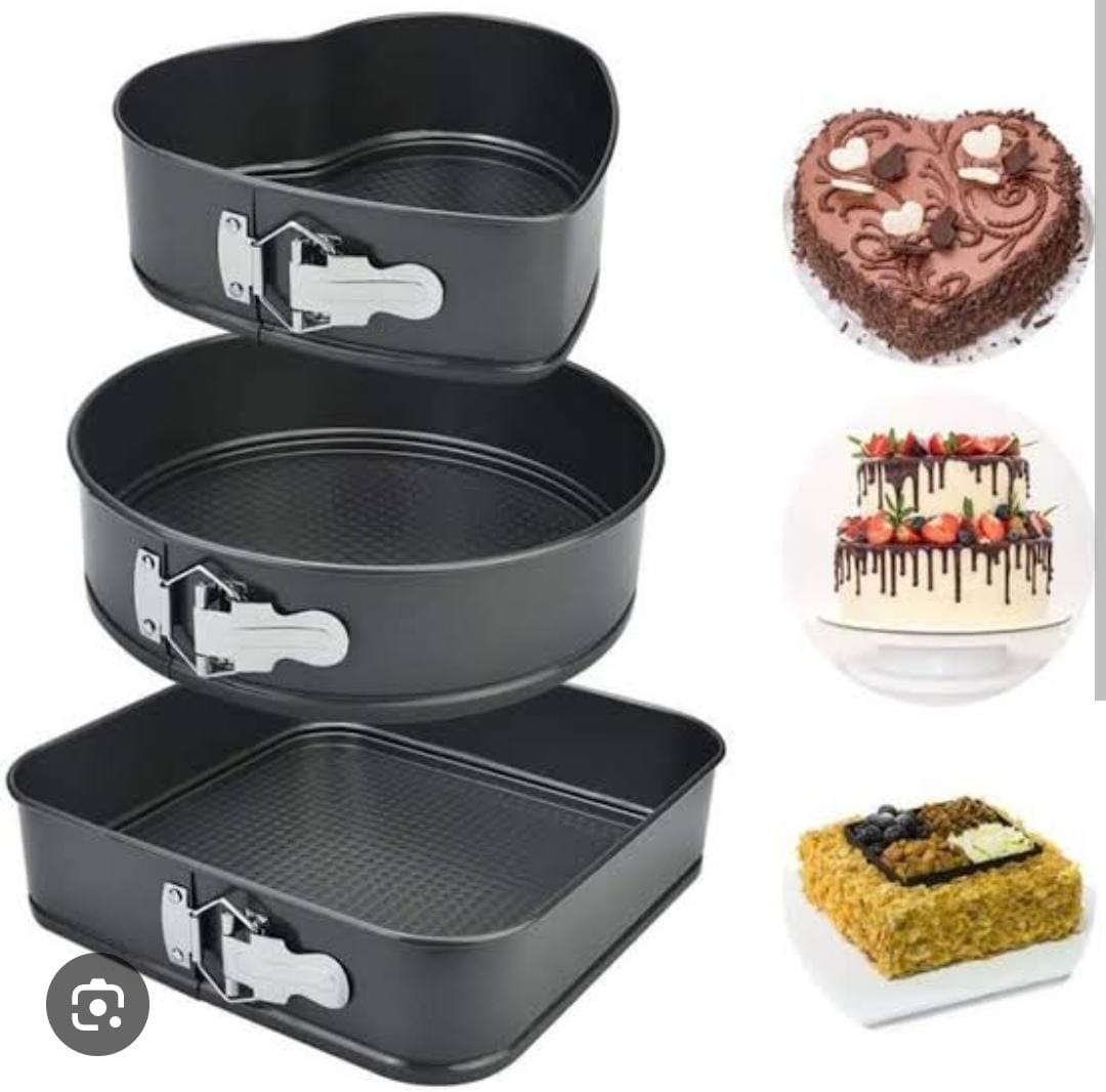 Nonstick Mixed Shape Baking Tins Heart Square Round Versatile Cake MoldsHigh Quality Wedding Birthday Celebration Pans Professional Home Baker Essential Even Heat Distribution Easy Release Stackable