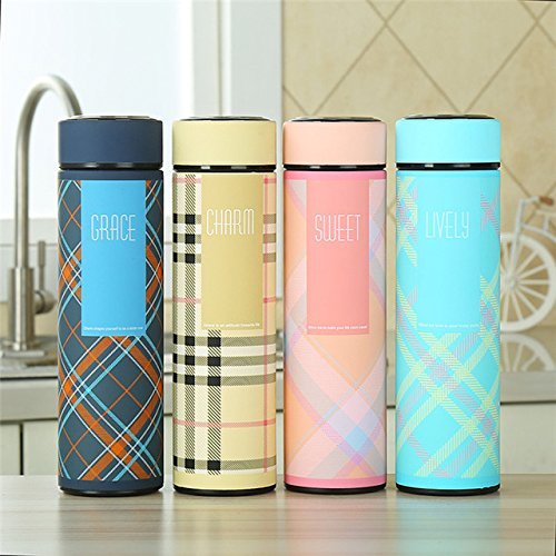 500ml Double Wall LED Vacuum Flask Fruit Infuser  Travel Thermosleak-proof screw cap prevents backpack spills while ergonomic curved grip fits tiny hands perfectly and wide mouth