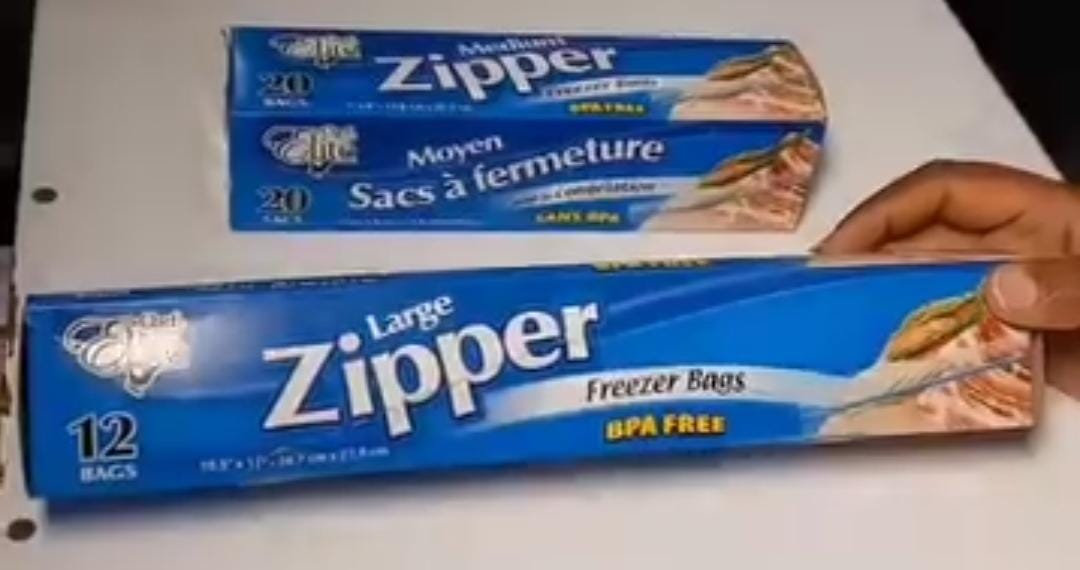 Reusable Fridge Zipper Bags 1kg & 2kg Packs 1kg (20pcs pack) and 2kg (12pcs pack) food storage solution single-use plastics forever with these reusable fridge zipper bags