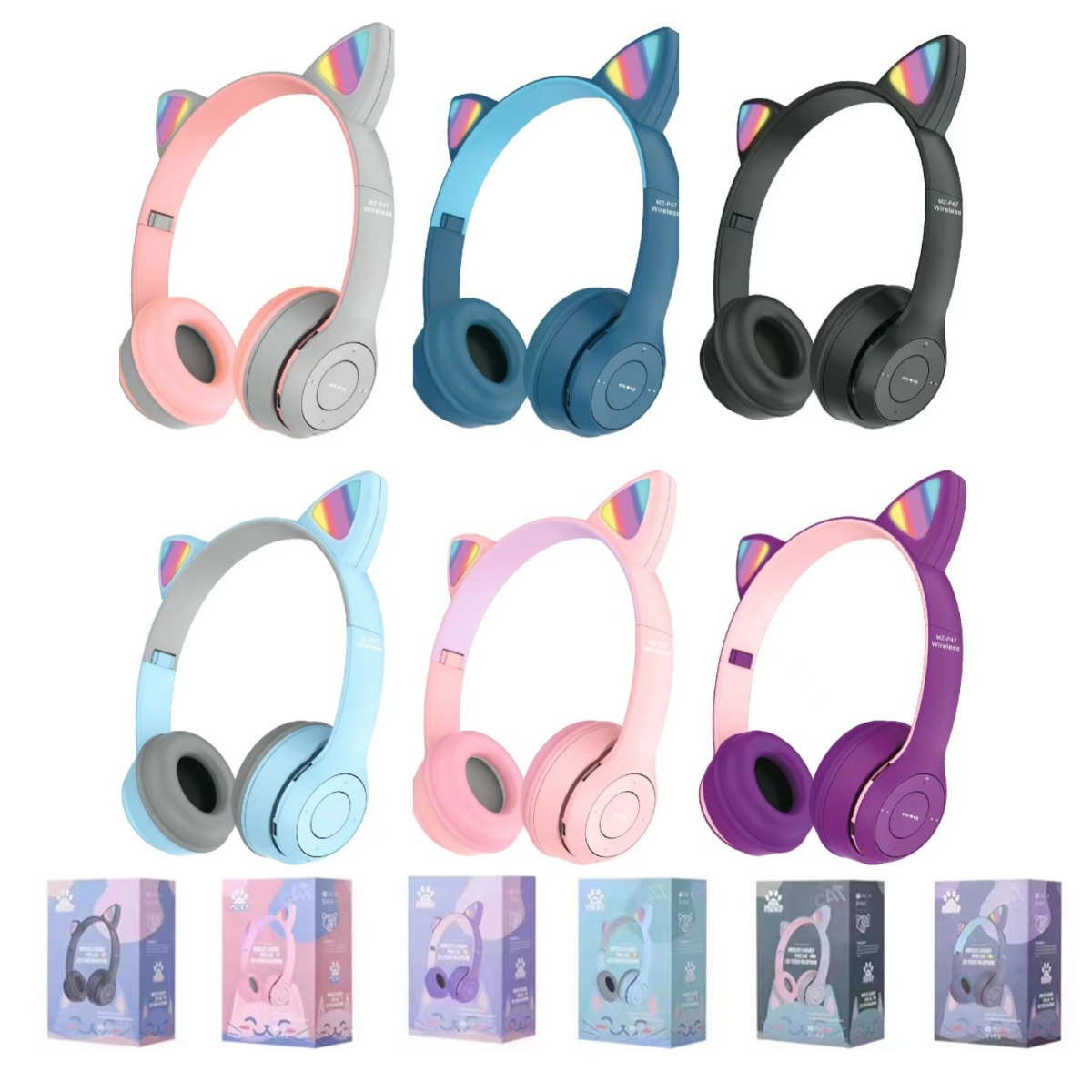 Cat Ear Wireless Headphones VIV-23M Glowing Ears Bluetooth 5.0 Cushioned Pads Gaming Music Calls Foldable New Arrival Wholesale🔊SPECIALOFFER‼️🔶REDUCED PRICE 🔶🔊SPECIALOFFER‼️🔶REDUCED PRICE 🔶🔊