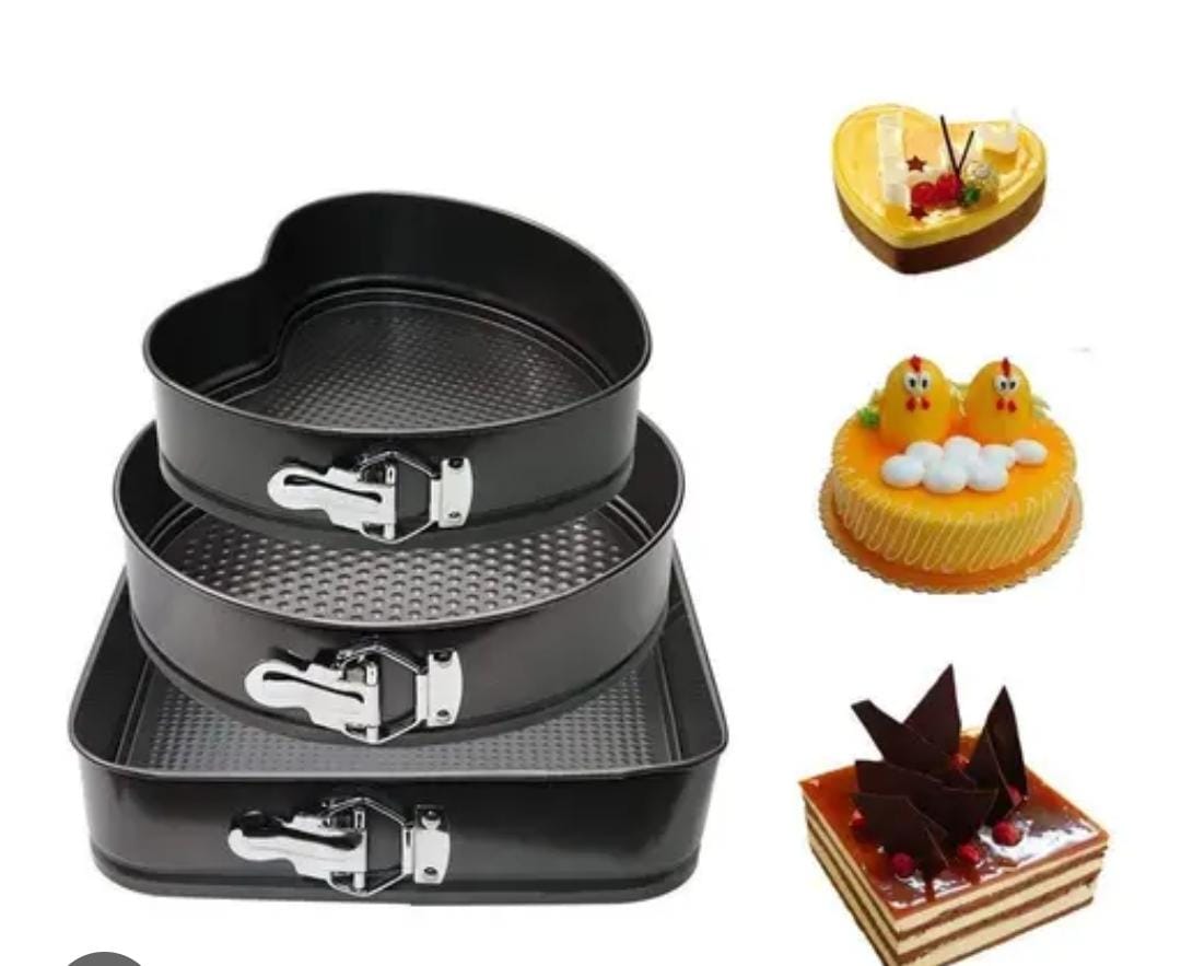 Nonstick Mixed Shape Baking Tins Heart Square Round Versatile Cake MoldsHigh Quality Wedding Birthday Celebration Pans Professional Home Baker Essential Even Heat Distribution Easy Release Stackable