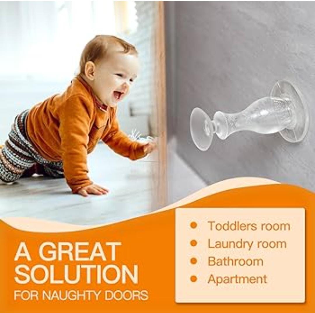 Door Stopper 8.5cm Strong Adhesive Silicone Black  Prevent slammed doors, pinched fingers, and wall dents with this 8.5cm long strong adhesive silicone door stopper