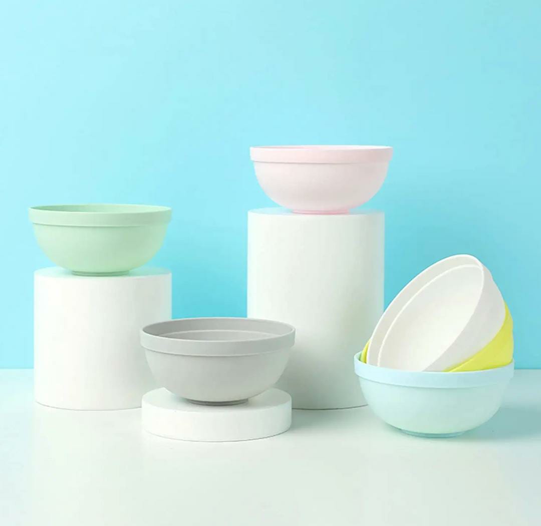 Bowls Set of 6 Plastic Eco-Friendly BPA Free Bowls Microwave Safe Multicoloured Set of 6 Durable Unbreakable Kid Friendly Dishwasher Safe Non Toxic Food Grade Material Vibrant Dinnerware Perfect