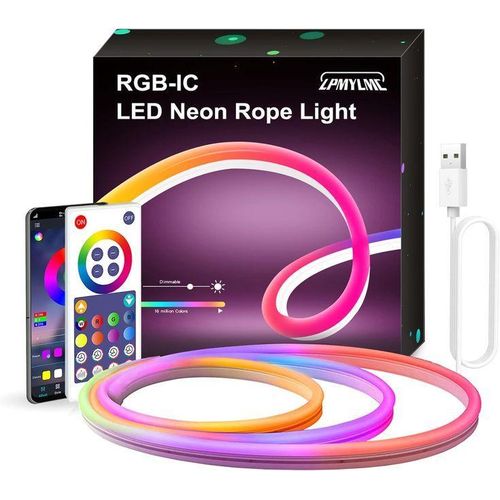 5M RGB LED Neon Rope Light Remote Control Waterproof Smart Color Changing DIY Bedroom Indoor Outdoor Decor New Arrival 🔊SPECIALOFFER‼️🔶REDUCED PRICE 🔶🔊SPECIALOFFER‼️🔶REDUCED PRICE 🔶