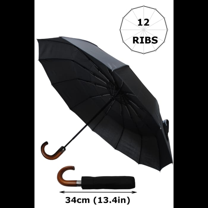 Curved Handle Umbrella Durable Ribs Wind Resistance Elegant Wooden Grip Foldable Lightweight Rain Protection New Arrival Wholesale🔊SPECIALOFFER‼️🔶REDUCED PRICE 🔶🔊‼️🔶REDUCED PRICE 🔶🔊SPECIALOFF