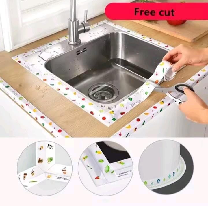 Waterproof Silicone Caulk Gap Cover Decorative Tape 38mm x 3200mm Silicone Material Bathroom Kitchen Sealing Strip Self-Adhesive Waterproof Gap Filler Countertop Edge Trim Shower Door Seal Decorative