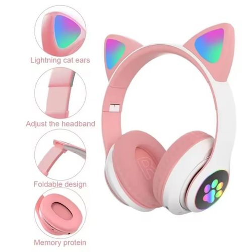 Cat Ear Wireless Headphones VIV-23M Glowing Ears Bluetooth 5.0 Cushioned Pads Gaming Music Calls Foldable New Arrival Wholesale🔊SPECIALOFFER‼️🔶REDUCED PRICE 🔶🔊SPECIALOFFER‼️🔶REDUCED PRICE 🔶🔊