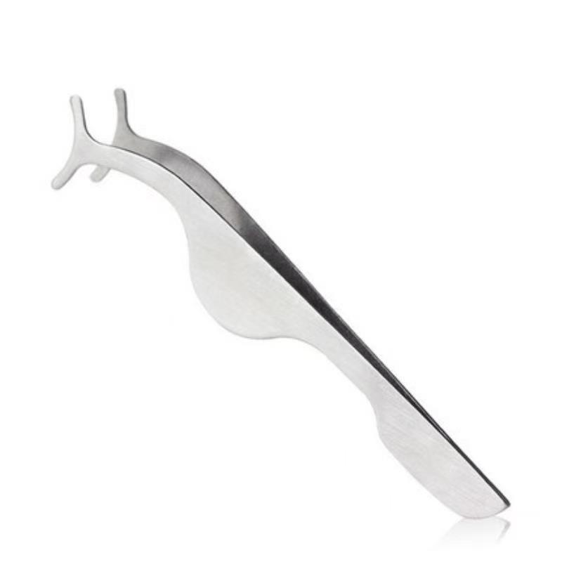 1pc False Eyelash Tweezers Fake Eye Lash Applicator Eyelash Extension Curler Nipper Auxiliary Clip Clamp Makeup Forceps Tools