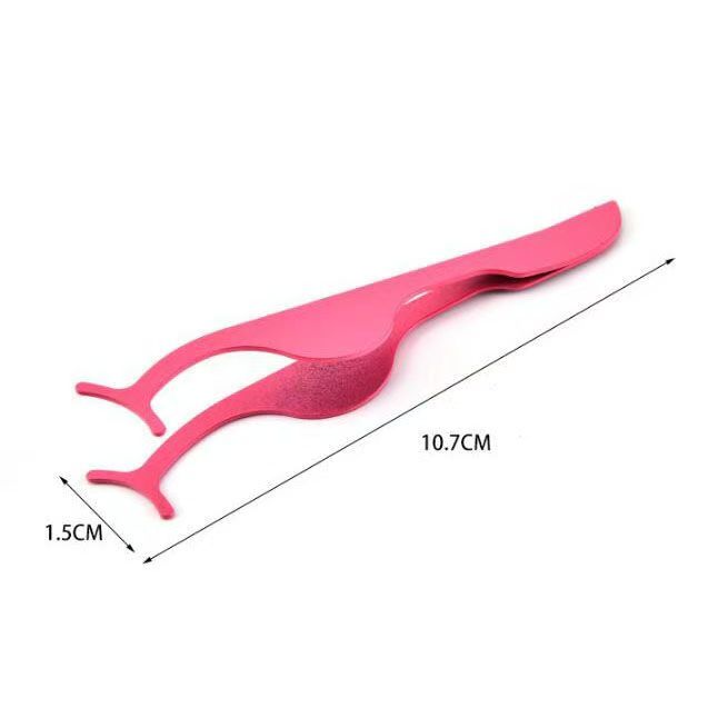 1pc False Eyelash Tweezers Fake Eye Lash Applicator Eyelash Extension Curler Nipper Auxiliary Clip Clamp Makeup Forceps Tools