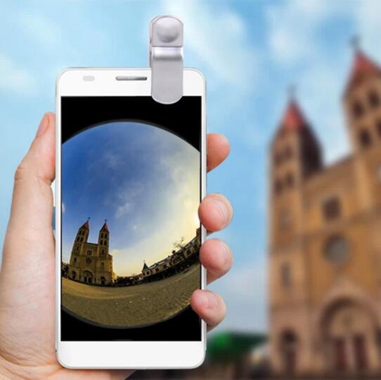 Wide angle microspur fisheye 3 in 1 mobile phone lens