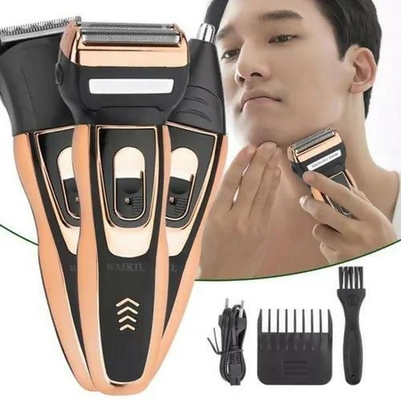 DISCOUNT DEALS!! GEEMY GM-595 3-in-1 SET:| Rechargeable Shaver, Hair Clipper & Nose Trimmer | 40-min Working Time | High Precision Blades | Low Noise | Washable Head | Anti-Slip Design | Shavers